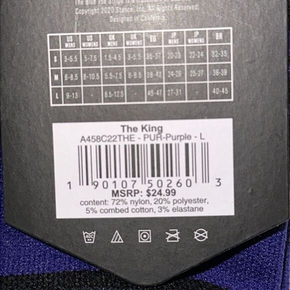 MARVEL BLACK PANTHER THE KING IN SIZE LARGE THESE PERFORMANCE SOCKS ARE NWT - Picture 5 of 6